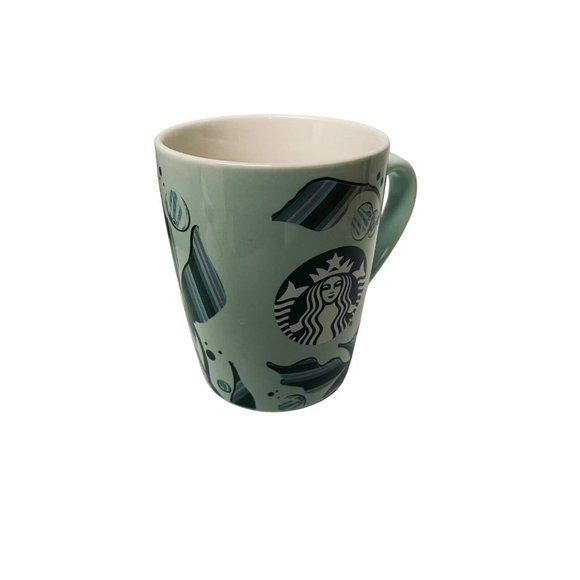 Starbucks 2021 Coffee Mug Cup Mint Green Holiday Collectible Decorative Rare - Picture 3 of 10